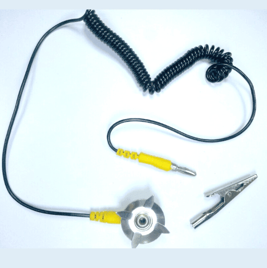 ESD mat grounding cord connected to common point ground