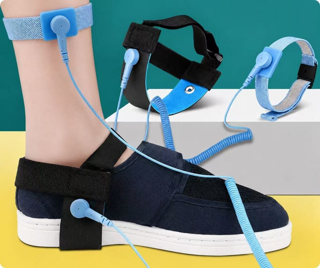 ESD shoes compared with heel grounders for personnel grounding