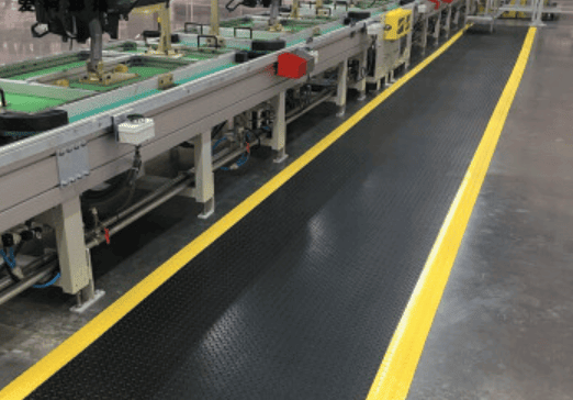 How an ESD floor mat dissipates static electricity to ground