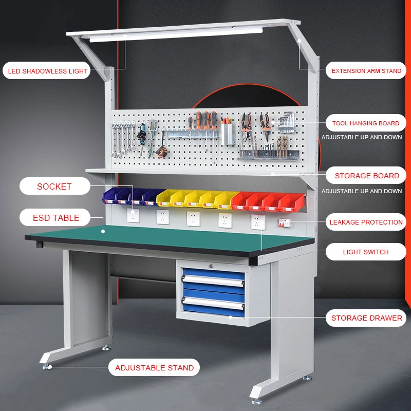 adjustable work bench esd manufacturer and supplier industrial workstation