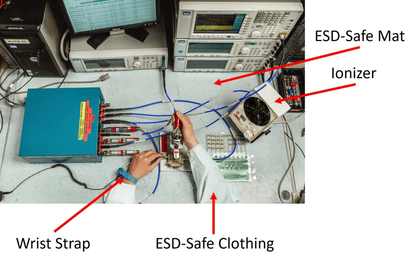 ionizer for pcb assembly and static neutralization near sensitive electronics