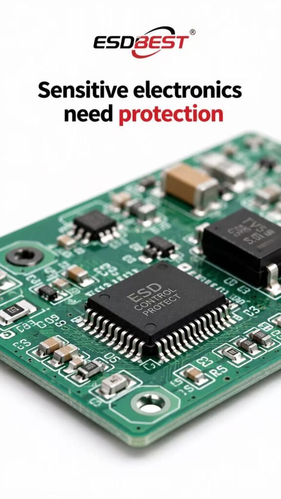 ESD gloves for small electronic components