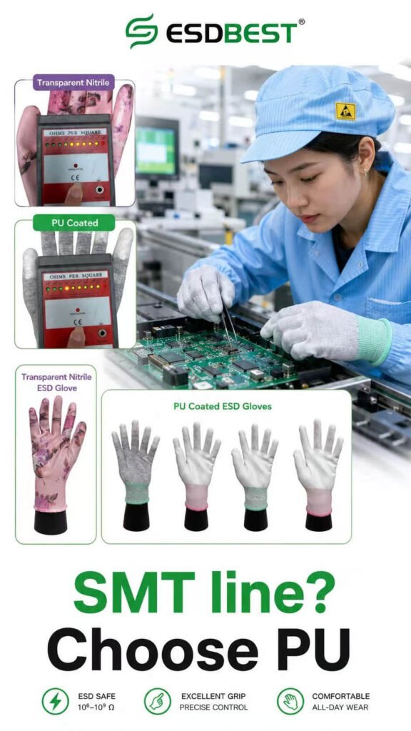 How to choose ESD gloves for electronics manufacturing