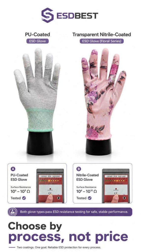 ESD glove resistance test for PCB assembly