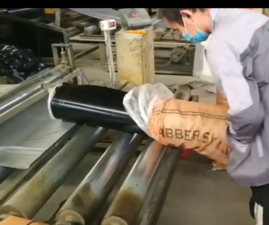 Industrial production line for anti-static ESD mats.