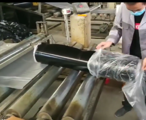 OEM production line manufacturing custom ESD bench mats.